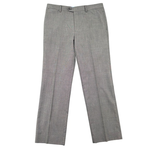 Tommy Hilfiger Mens Gray Pattern Dress Pants Trousers Business Casual 35 x 30 - Picture 1 of 6
